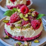 Lush Raspberry pistachio cheesecake