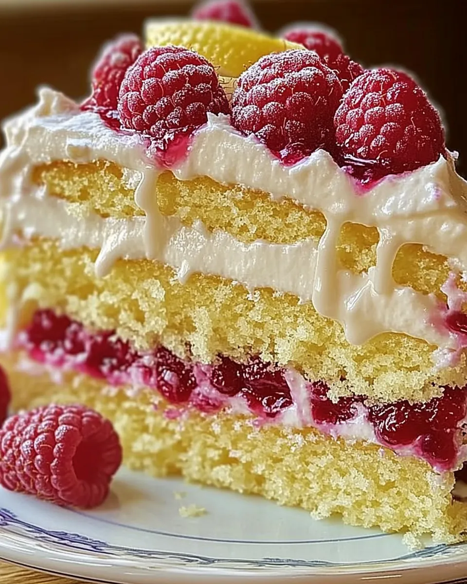 Zesty Lemon Raspberry Cake