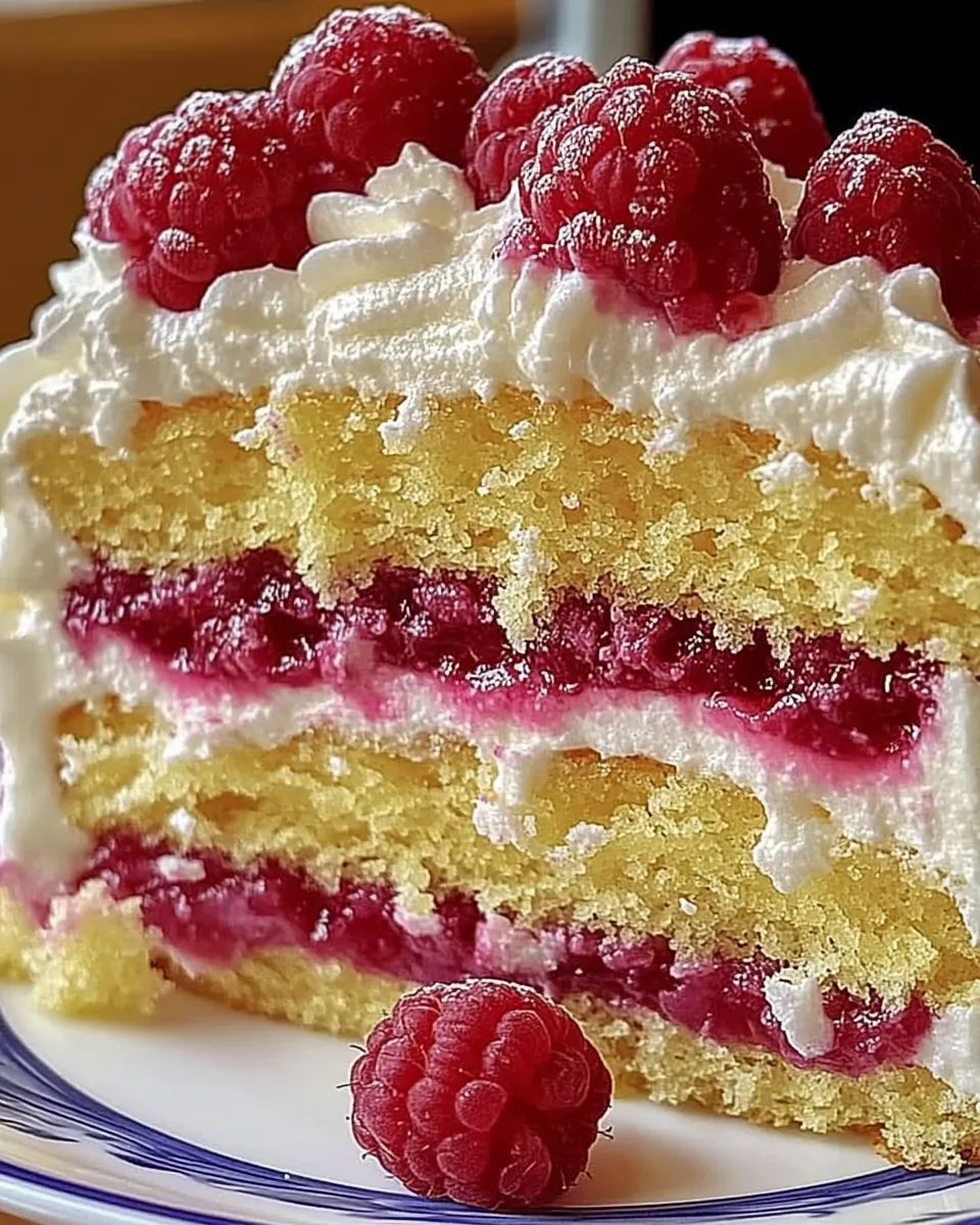 Zesty Lemon Raspberry Cake