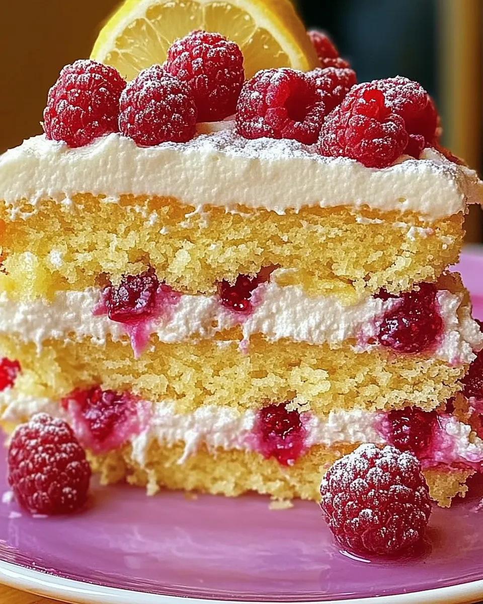 Zesty Lemon Raspberry Cake