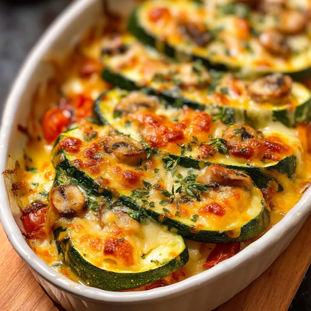 Baked Zucchini with Tomatoes and Gouda Cheese Baked Zucchini with Tomatoes and Gouda Cheese