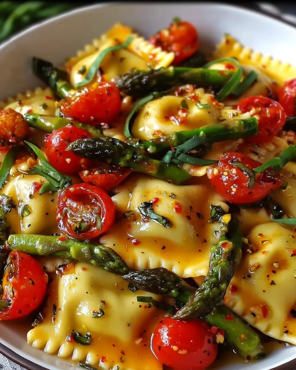 Ravioli with Tomatoes, Asparagus, Garlic and Herbss_11zon