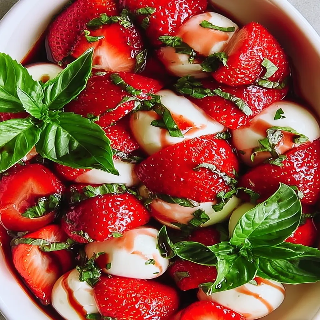 Balsamic Strawberry Capres