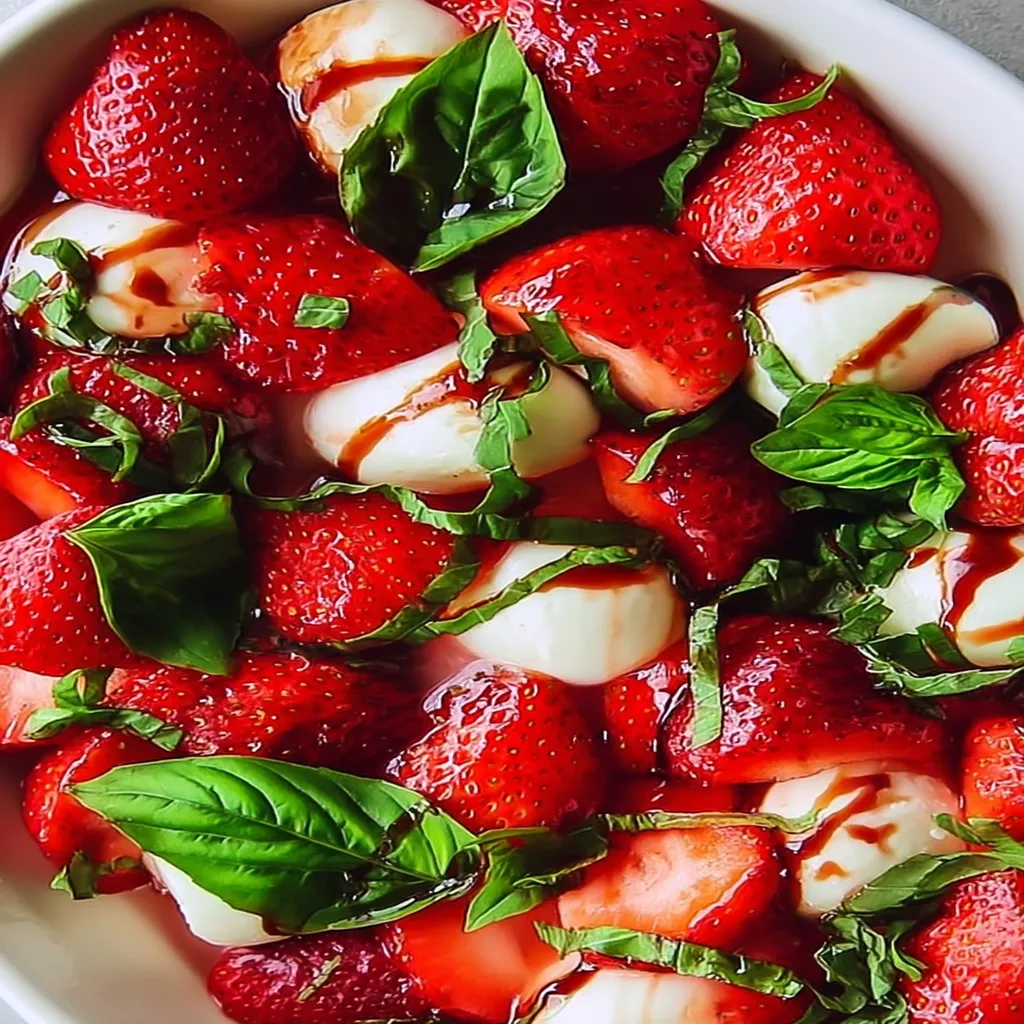 Balsamic Strawberry Capres