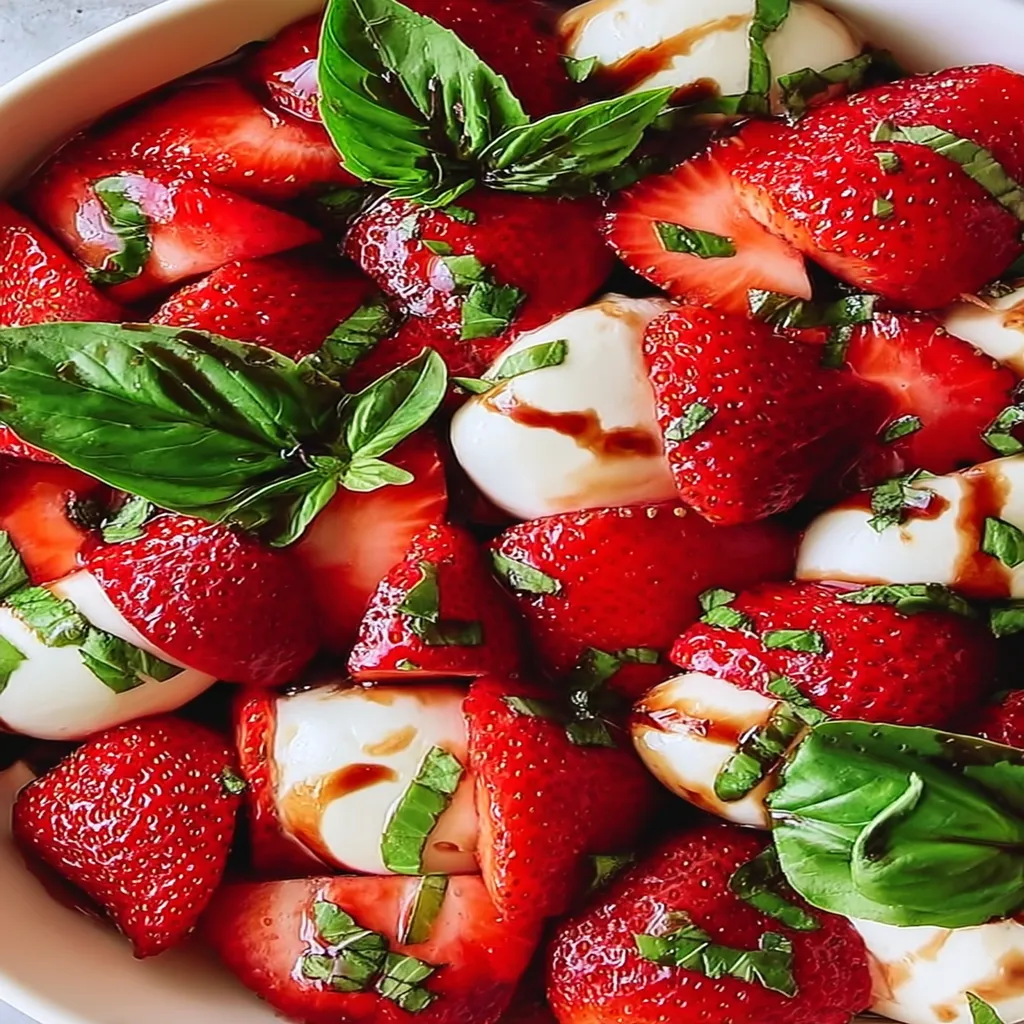 Balsamic Strawberry Capres