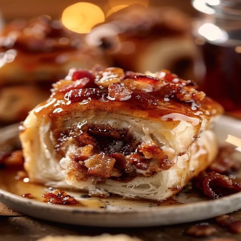 Bourbon Maple Bacon Cinnamon Rolls