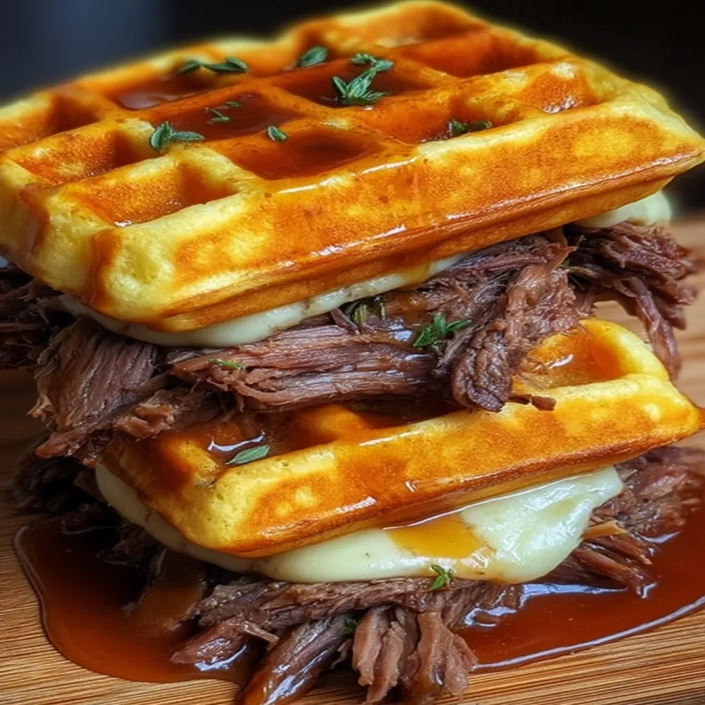 Bourbon-Maple Brisket Grilled Cheese Wafflewich recipe step-by-step guide