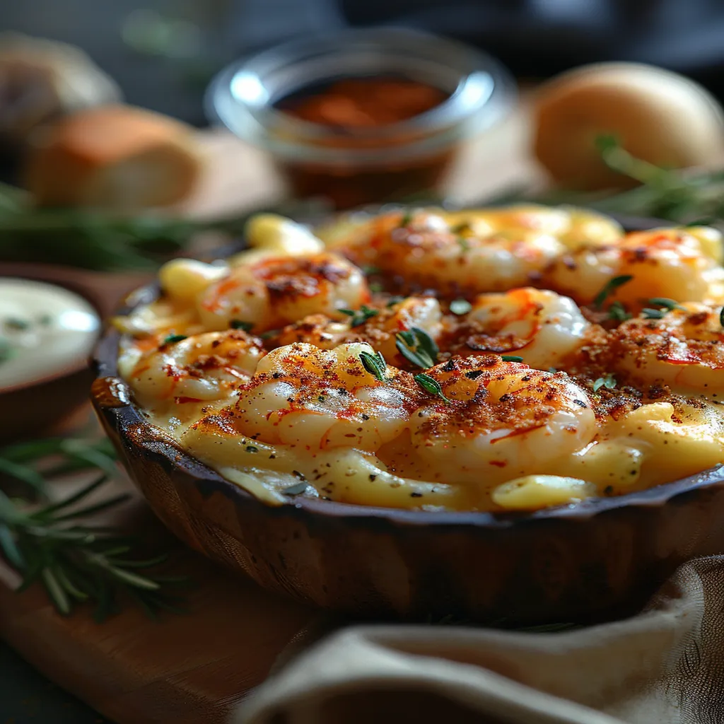 Cheddar Seafood Mac N Cheese