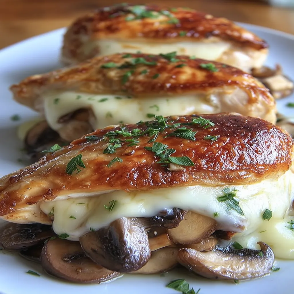 Cheesy Garlic Butter Mushroom Stuffed Chicken recipe step-by-step guide
