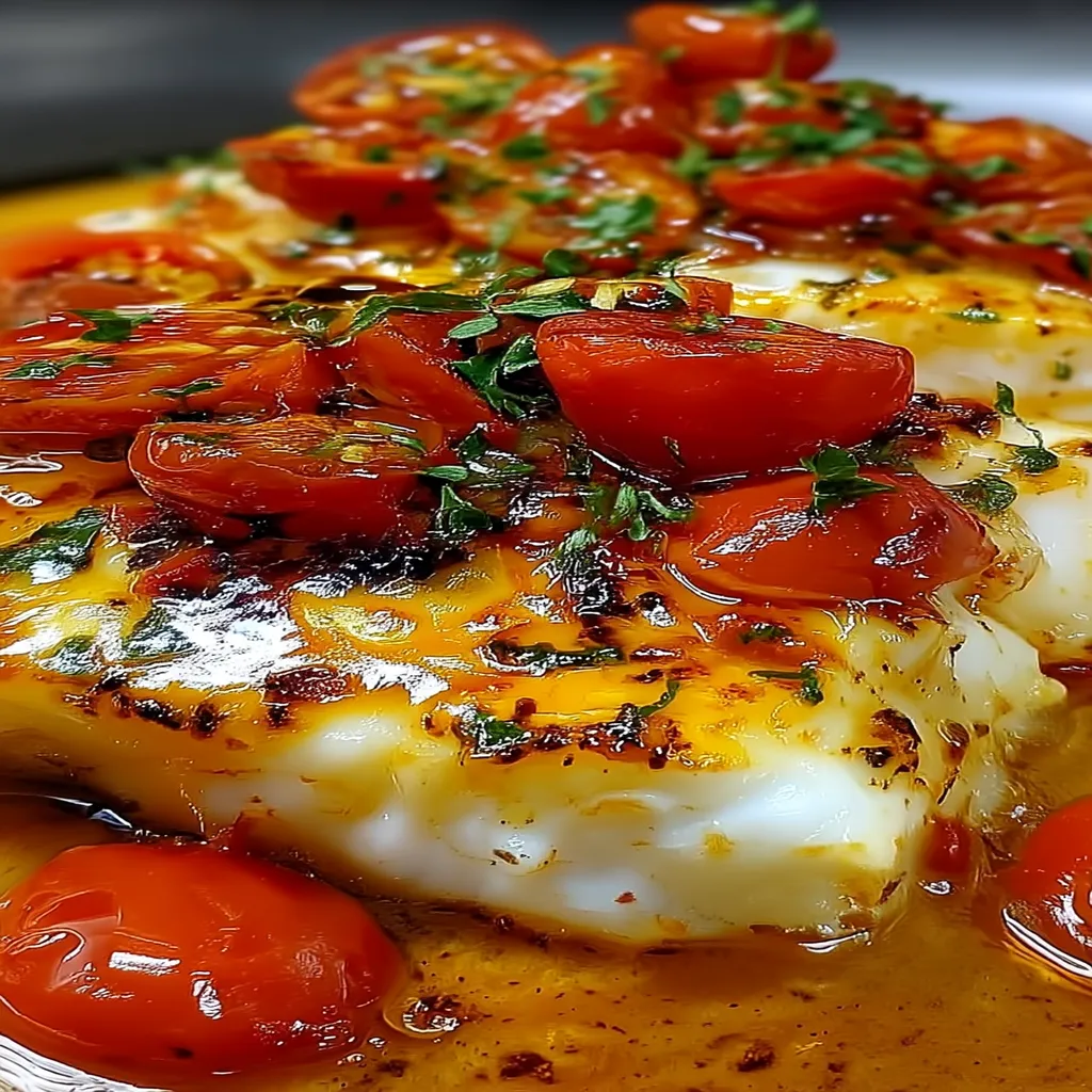 Cod in a Lemon Butter Tomato Sauce