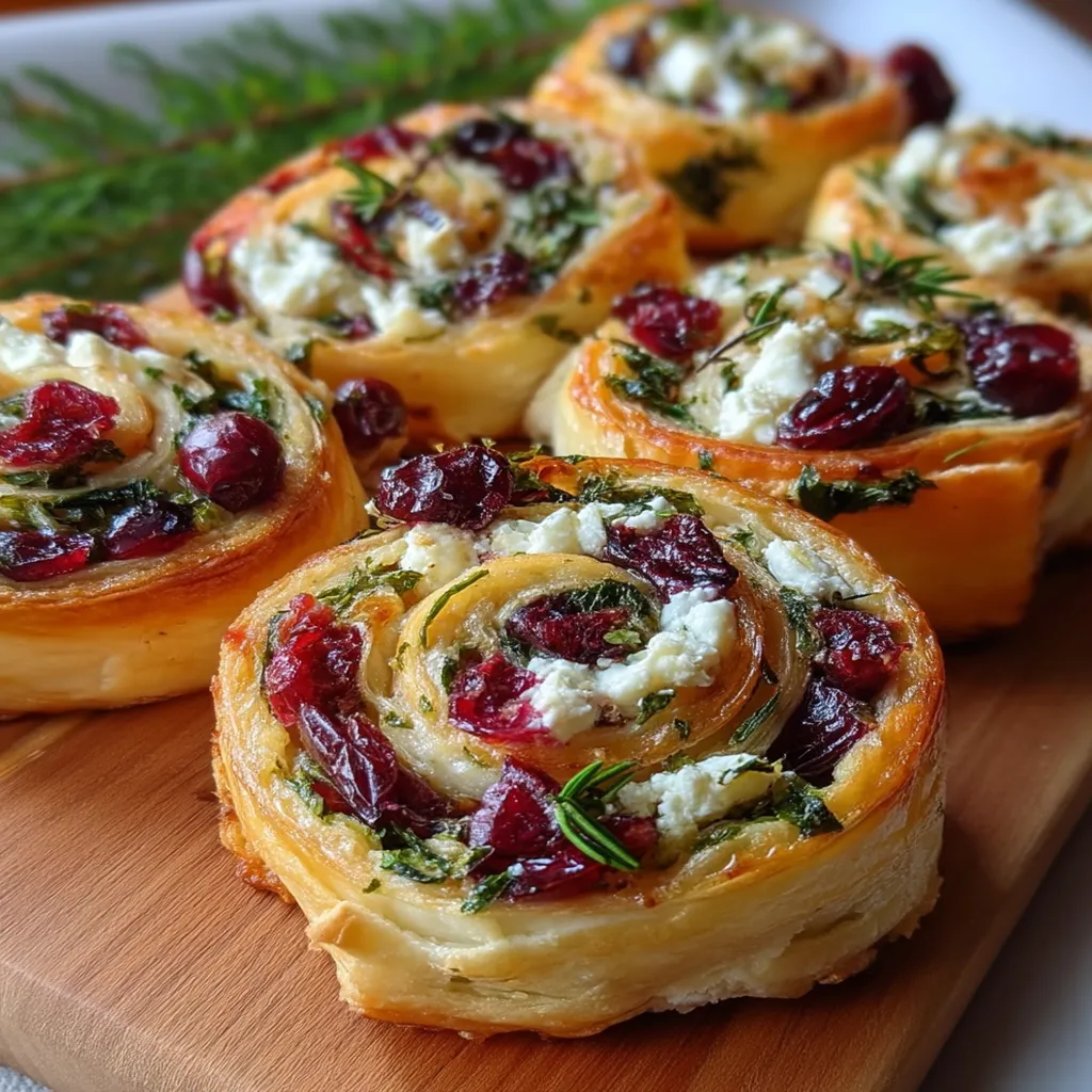 Cranberry Feta Pinwheels with Cream Cheese