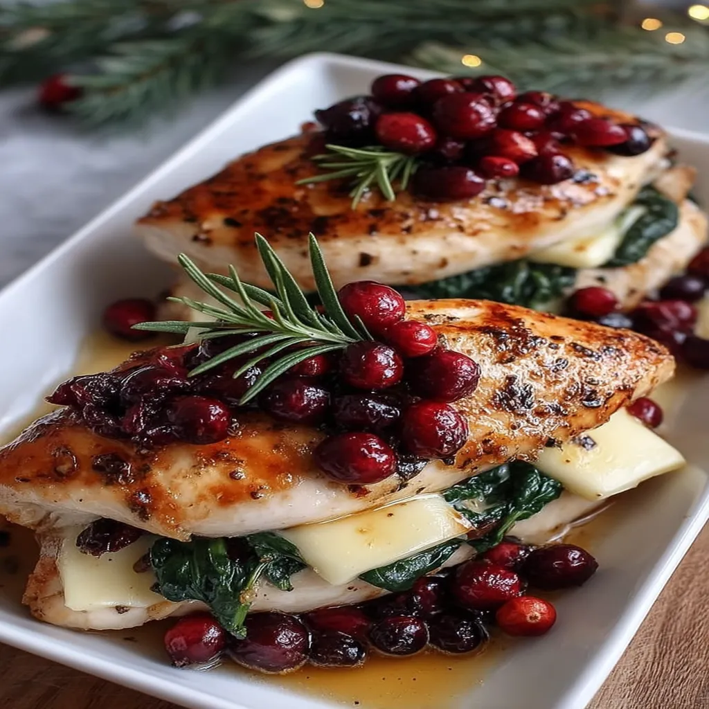 Cranberry & Spinach Stuffed Chicken Breasts with Brie recipe step-by-step guide