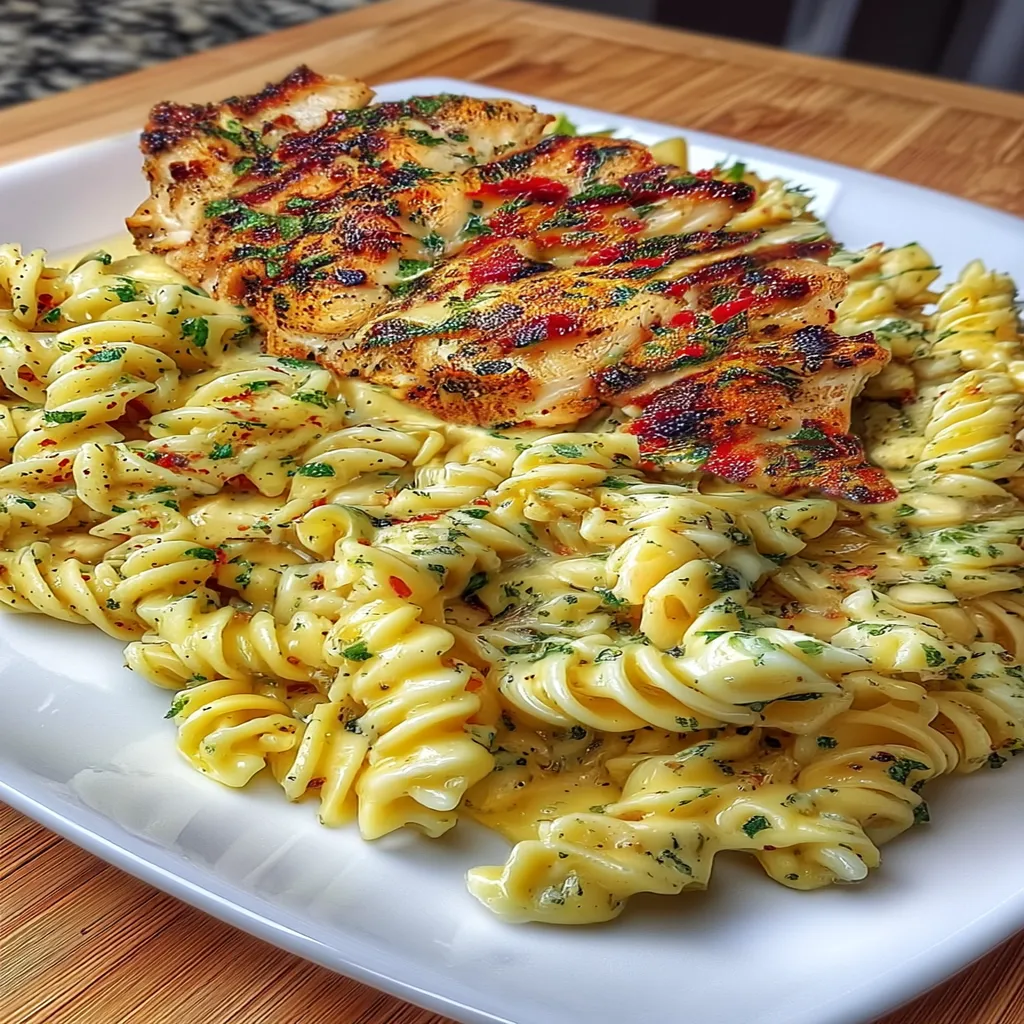 Creamy Garlic Parmesan Chicken with Cheesy Twisted Past Creamy Garlic Parmesan Chicken with Cheesy Twisted Past