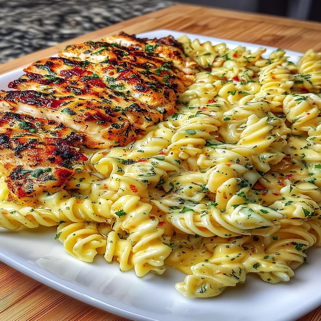 Creamy Garlic Parmesan Chicken with Cheesy Twisted Past Creamy Garlic Parmesan Chicken with Cheesy Twisted Past