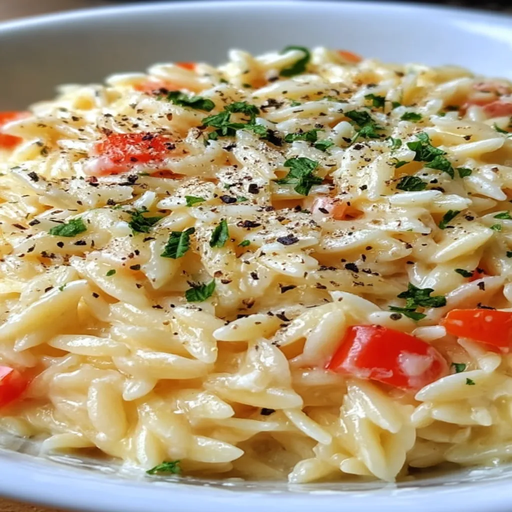 Creamy Garlic Parmesan Orzo