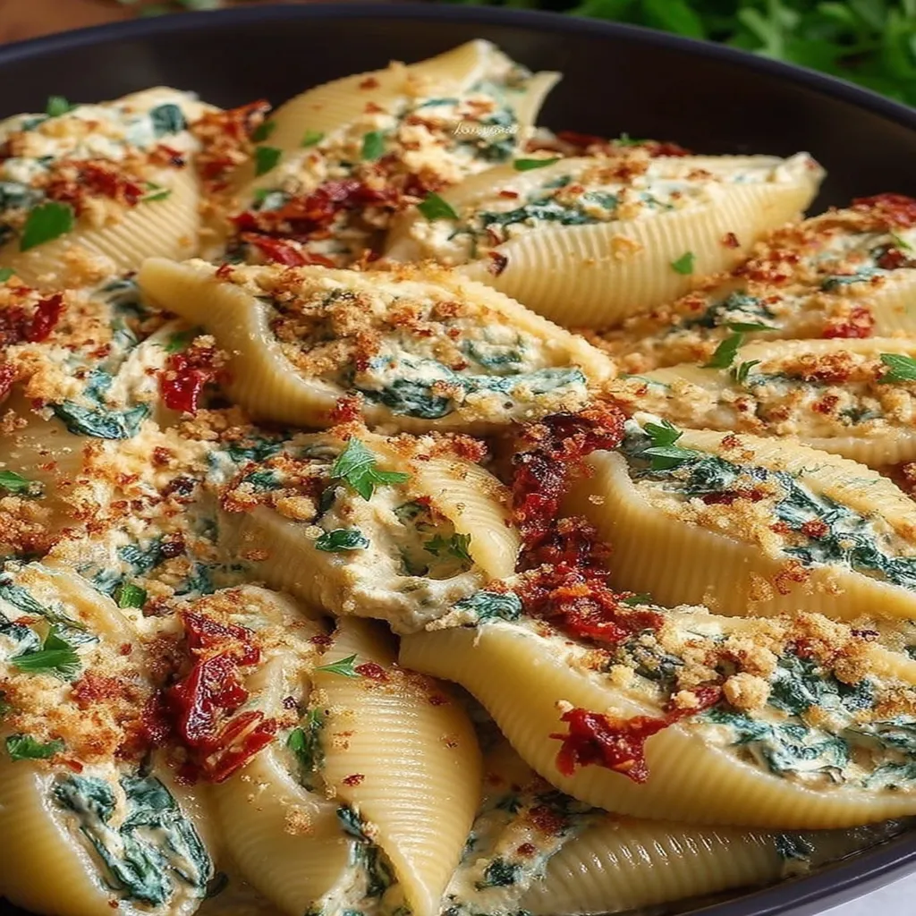 Creamy Ricotta and Sun-Dried Tomato Stuffed Shells