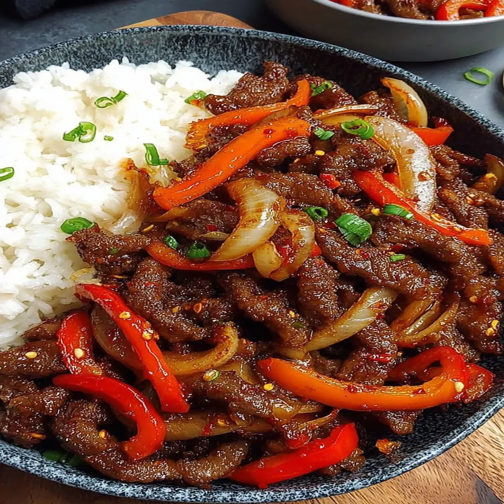 Crispy Beef Stir-Fry with Peppers and Onions recipe step-by-step guide