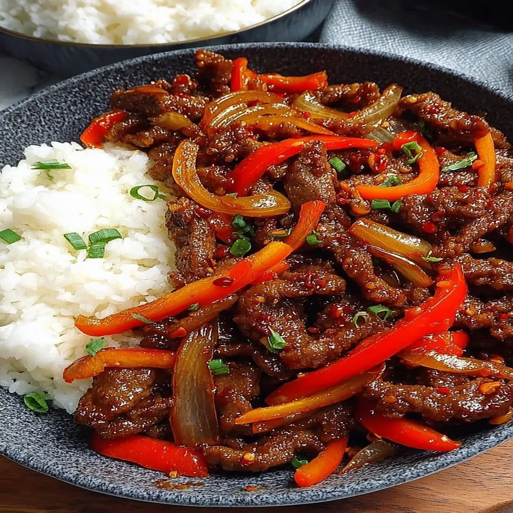 Crispy Beef Stir-Fry with Peppers and Onions recipe step-by-step guide