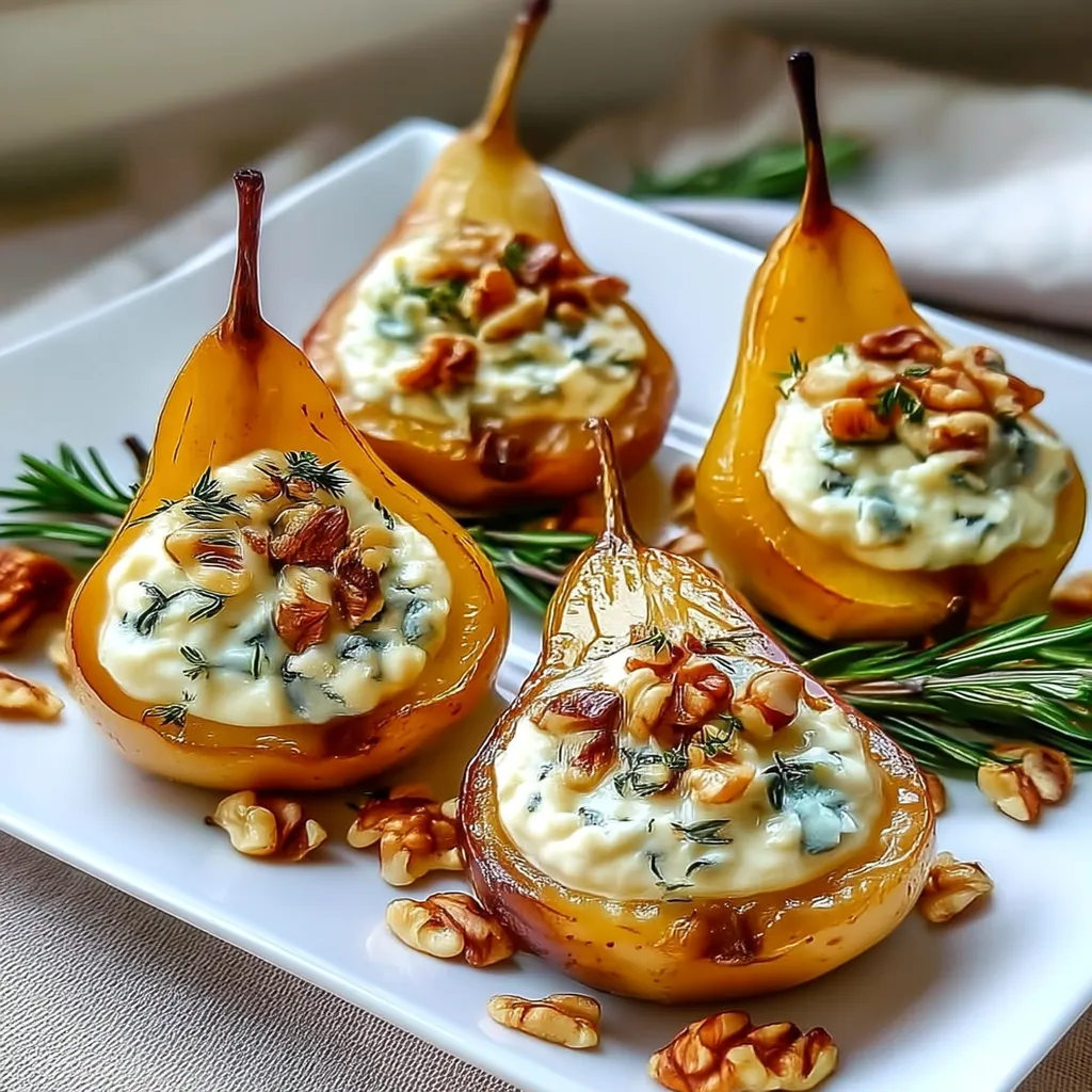 Elegant Blue Cheese Stuffed Pears