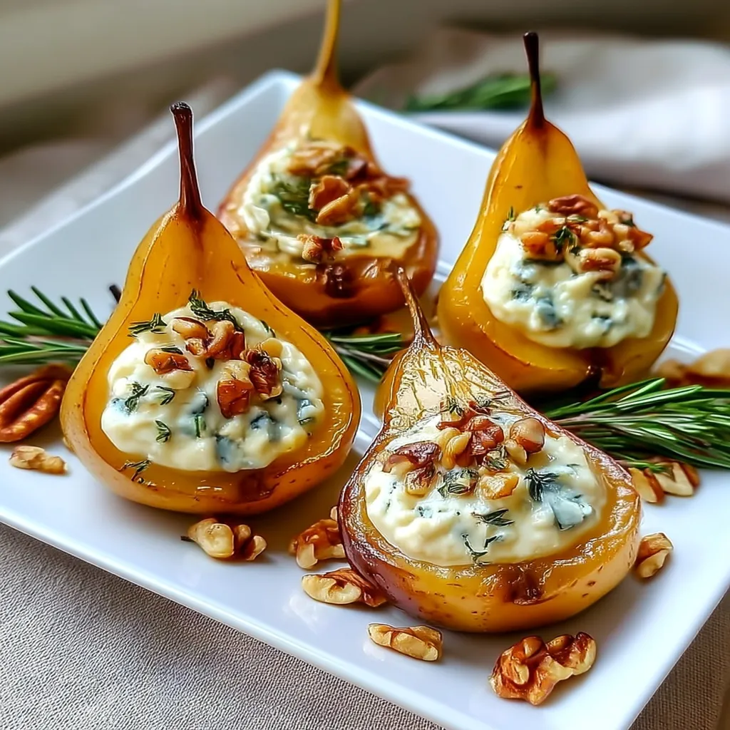 Elegant Blue Cheese Stuffed Pears