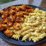 Garlic Parmesan Chicken Bites with Creamy Rotini