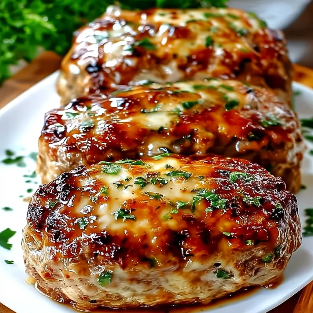 Garlic Parmesan Meatloaves

