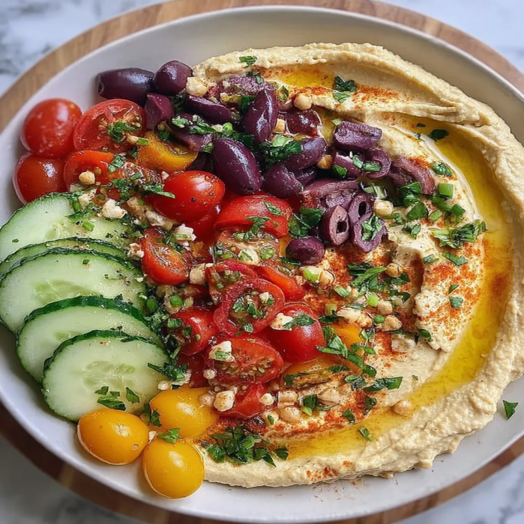 Greek Style Loaded Hummus