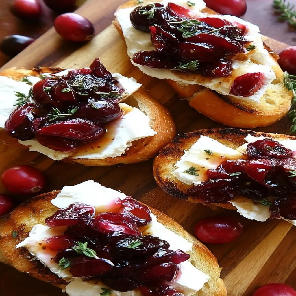 Honey Whipped Feta and Cranberry Crostini recipe step-by-step guide