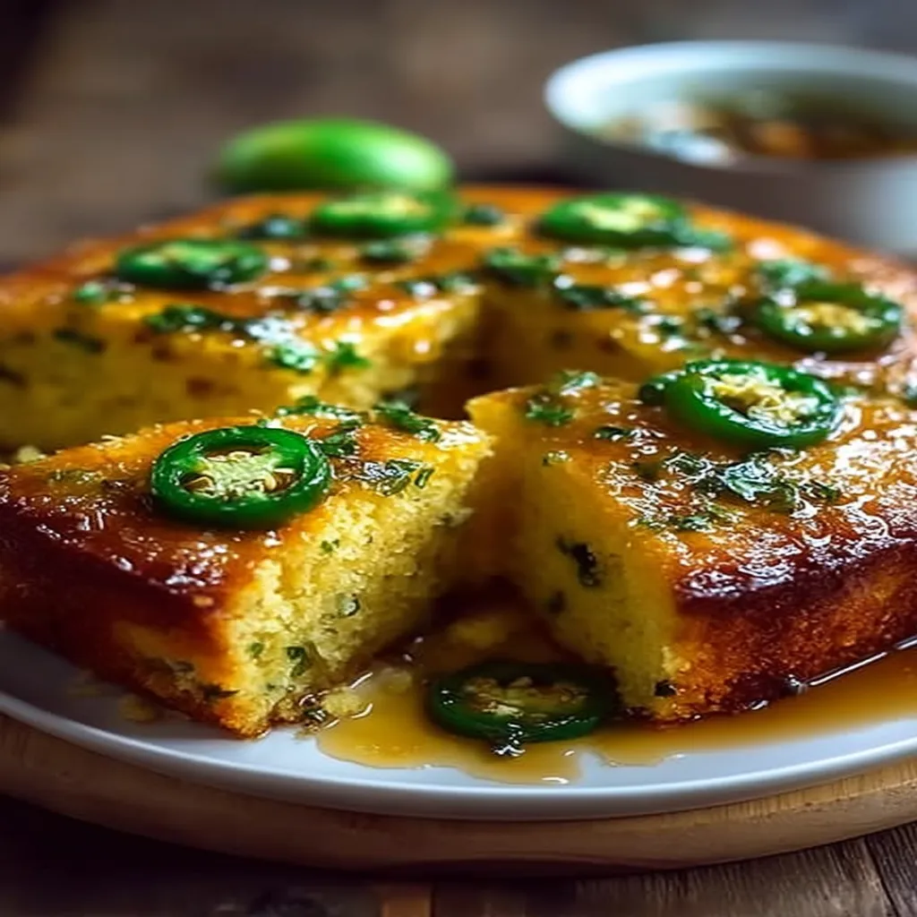 Jalapeño Cornbread with Lime Honey Glaze