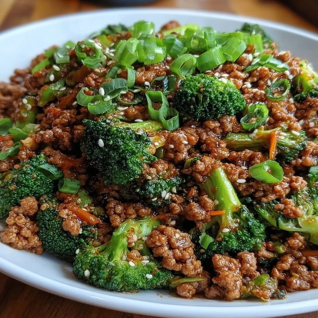 Korean Ground Beef and Broccoli