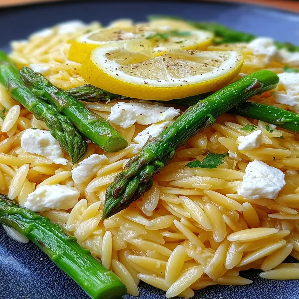 Lemon Feta Asparagus Orzo recipe step-by-step guide