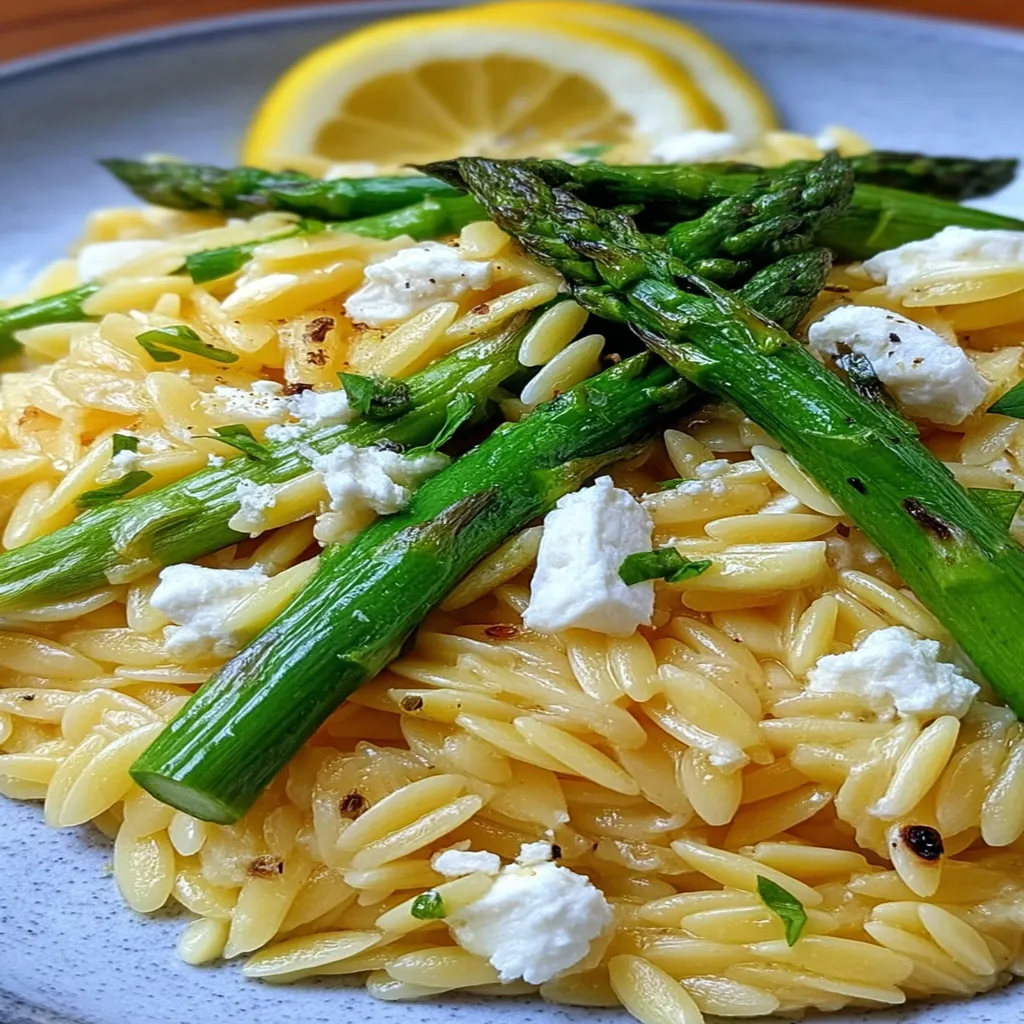 Lemon Feta Asparagus Orzo recipe step-by-step guide