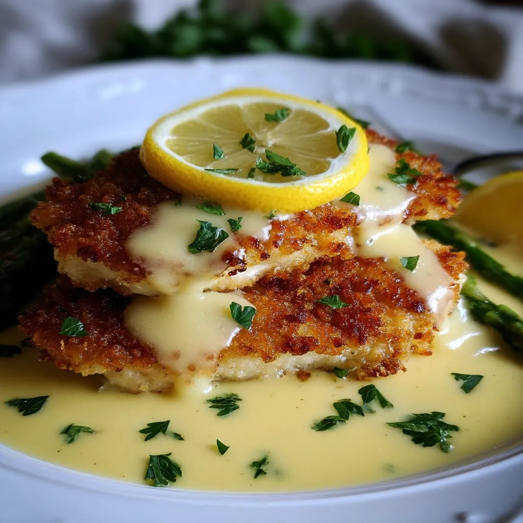 Lemon Pecorino Crusted Chicken with Creamy Lemon Sauce Lemon Pecorino Crusted Chicken with Creamy Lemon Sauce