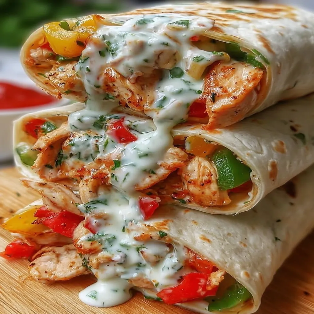Mediterranean Chicken Bell Pepper Ranch Burritos recipe step-by-step guide