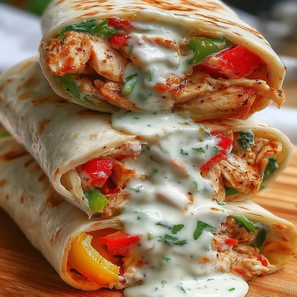 Mediterranean Chicken Bell Pepper Ranch Burritos recipe step-by-step guide