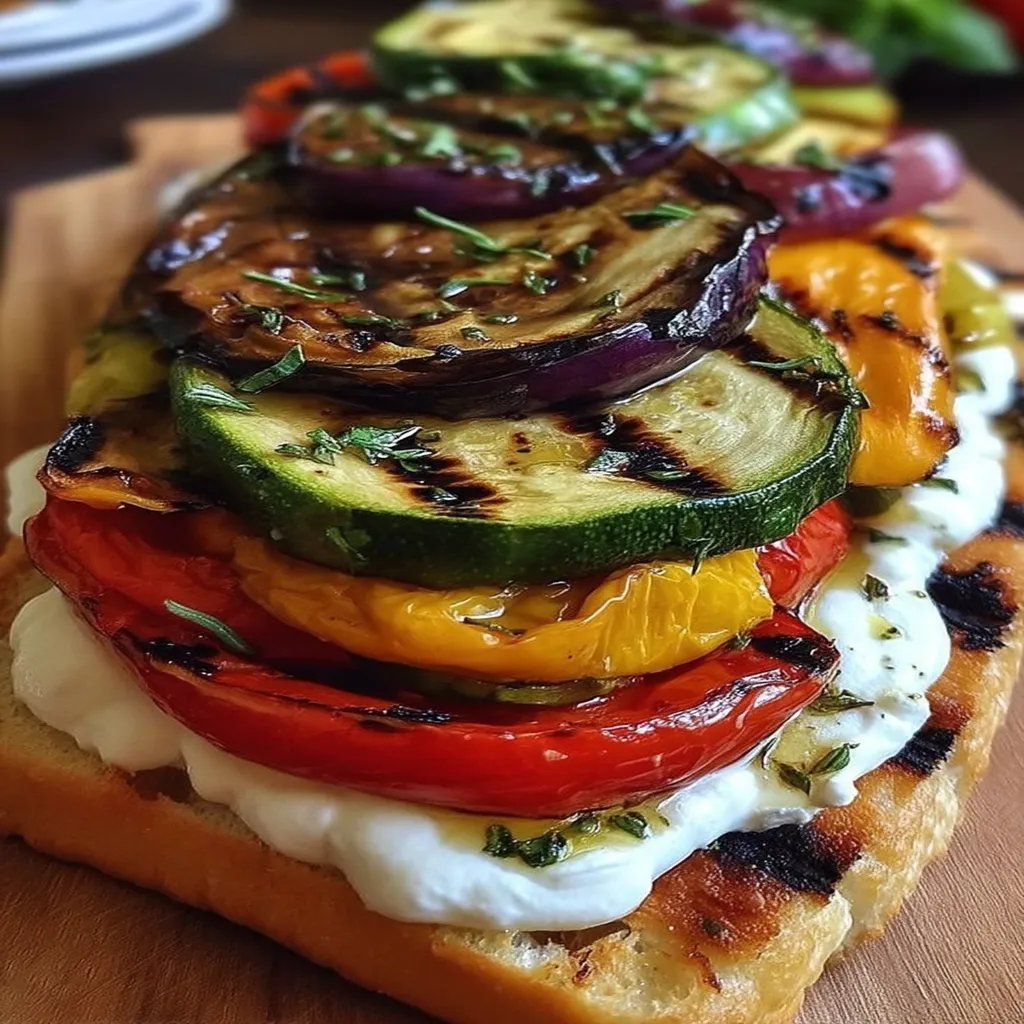 Mediterranean Grilled Veggie and Burrata Panini recipe step-by-step guide
