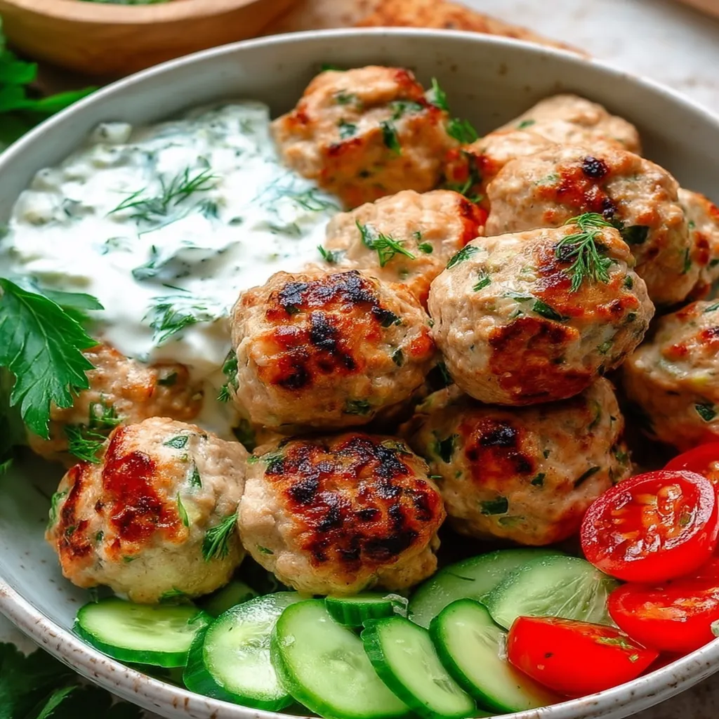 Mediterranean Meatballs & Tzatziki Chicken