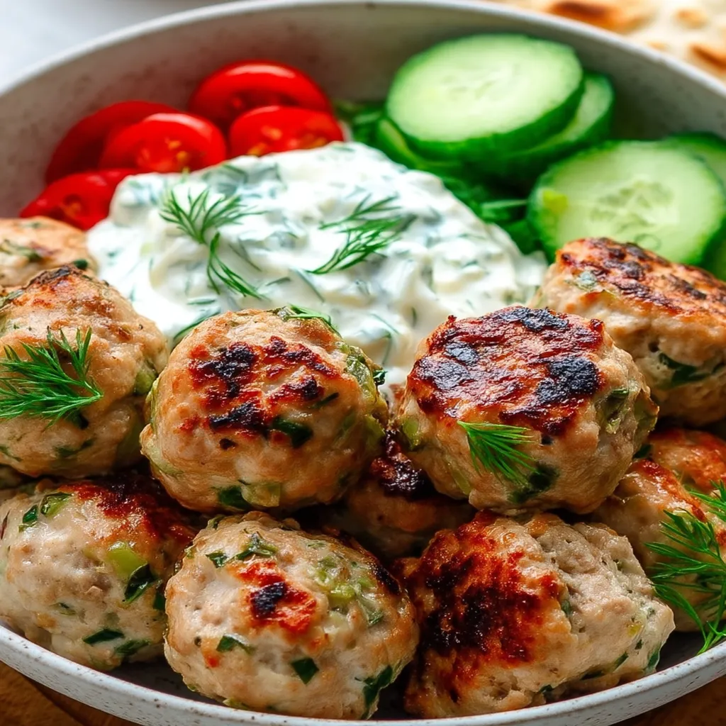 Mediterranean Meatballs & Tzatziki Chicken