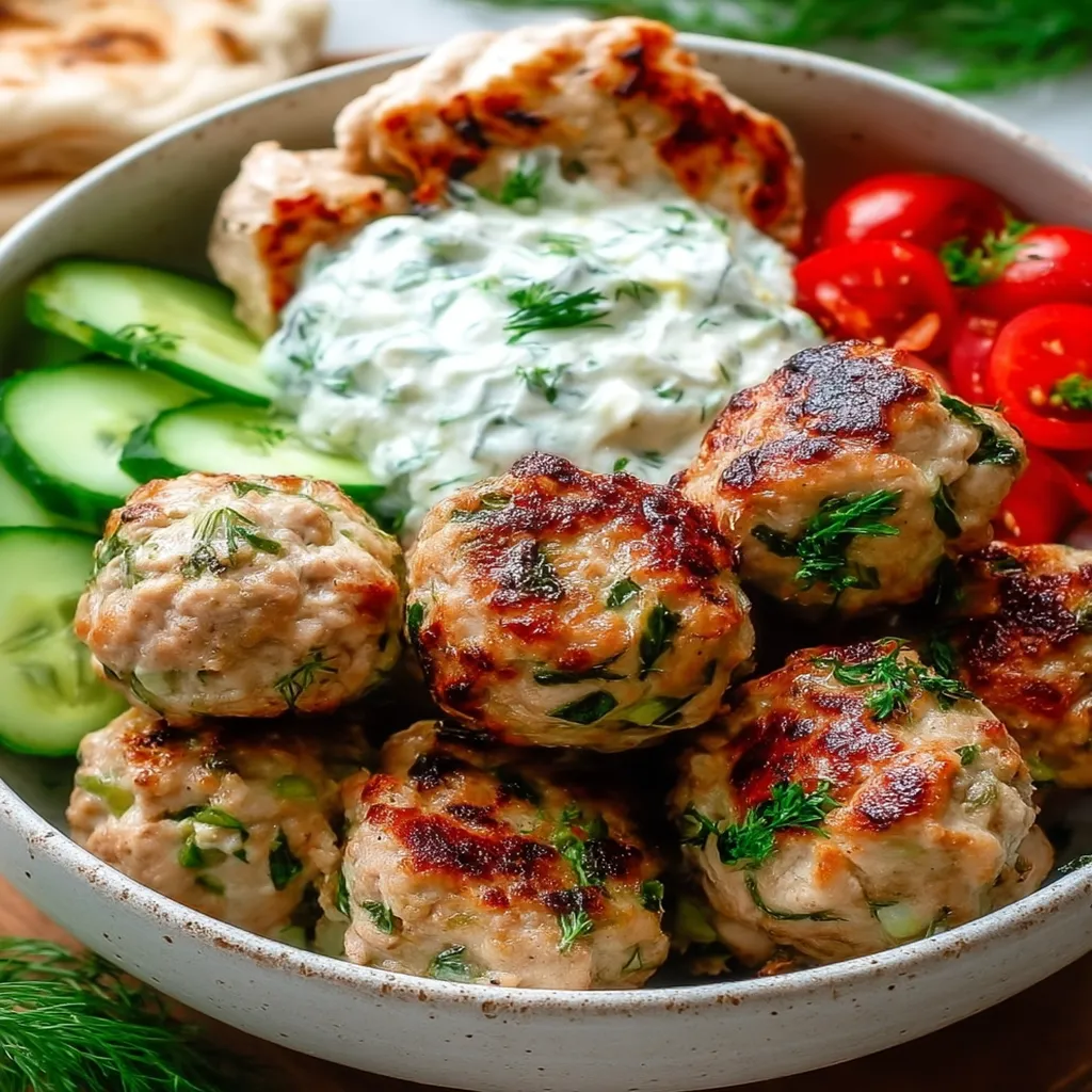 Mediterranean Meatballs & Tzatziki Chicken