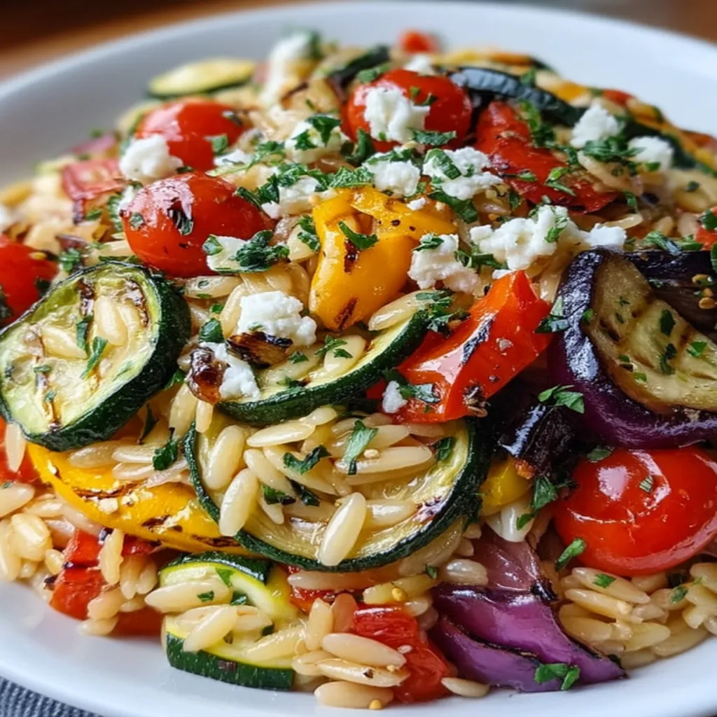 Mediterranean Orzo with Roasted Vegetables