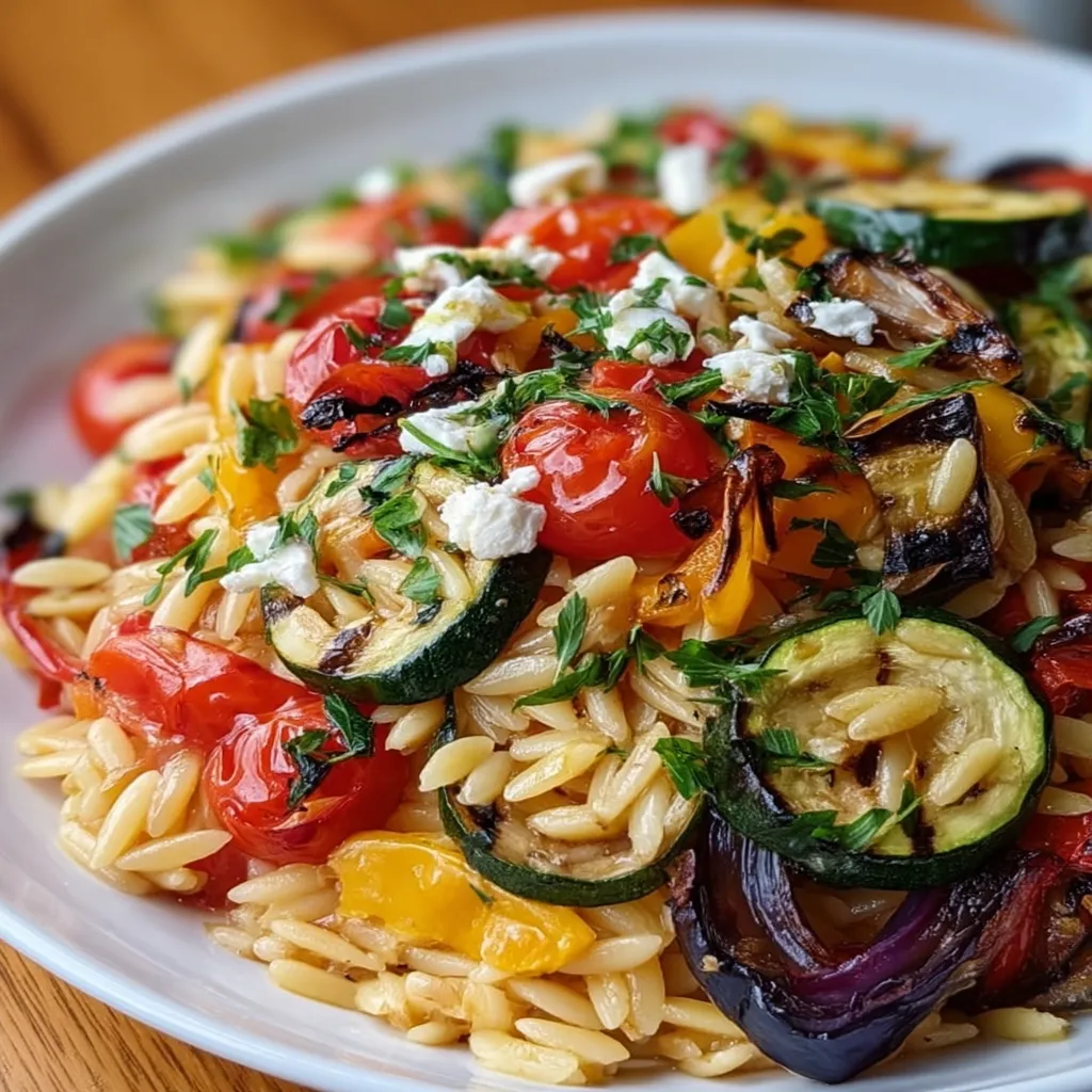 Mediterranean Orzo with Roasted Vegetables