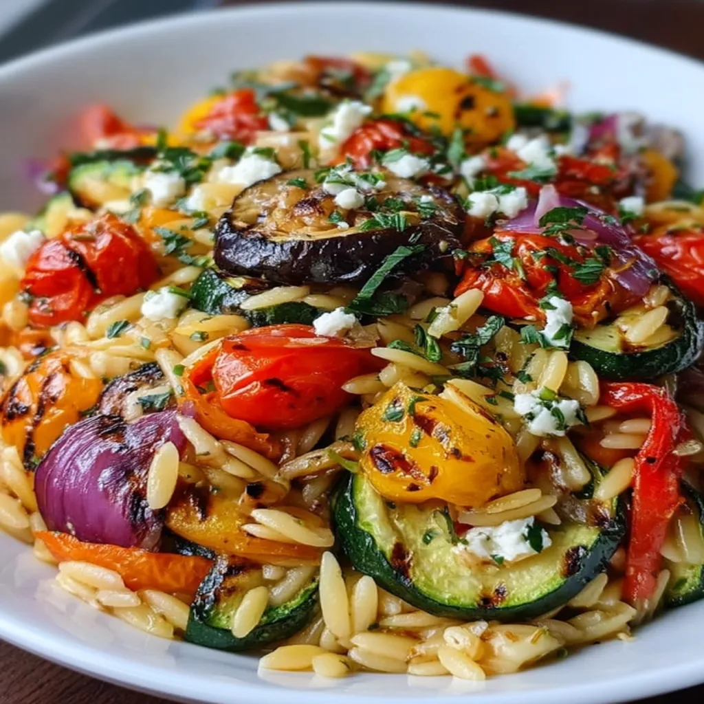 Mediterranean Orzo with Roasted Vegetables