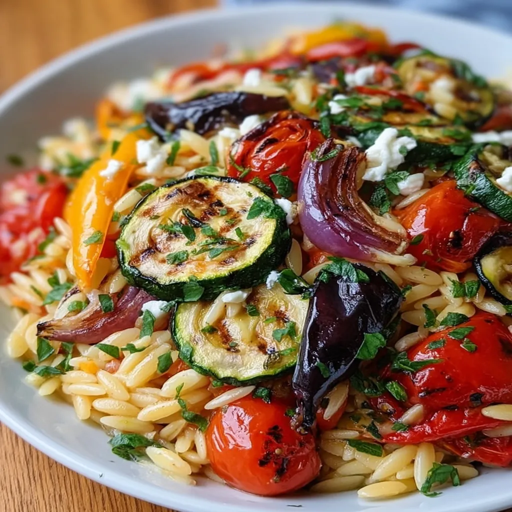 Mediterranean Orzo with Roasted Vegetables