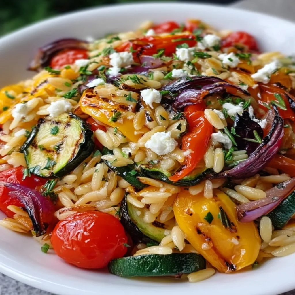 Mediterranean Orzo with Roasted Vegetables