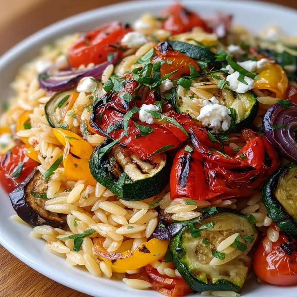 Mediterranean Orzo with Roasted Vegetables