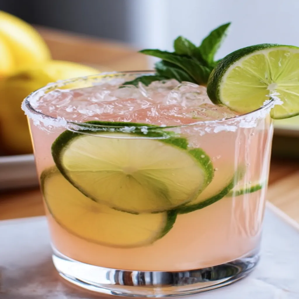 Non-alcoholic Margarita With Pink Lemonade