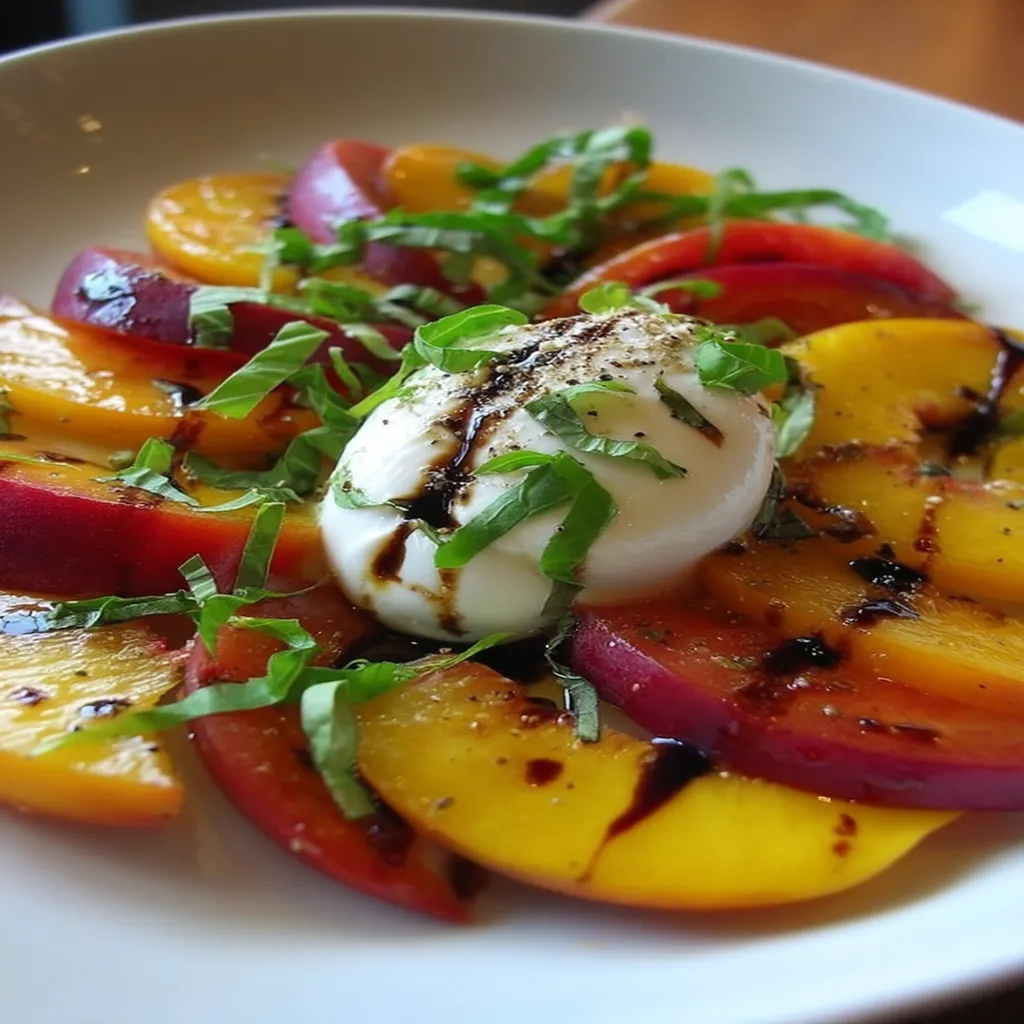 Peach Caprese Salad with Burrata recipe step-by-step guide
