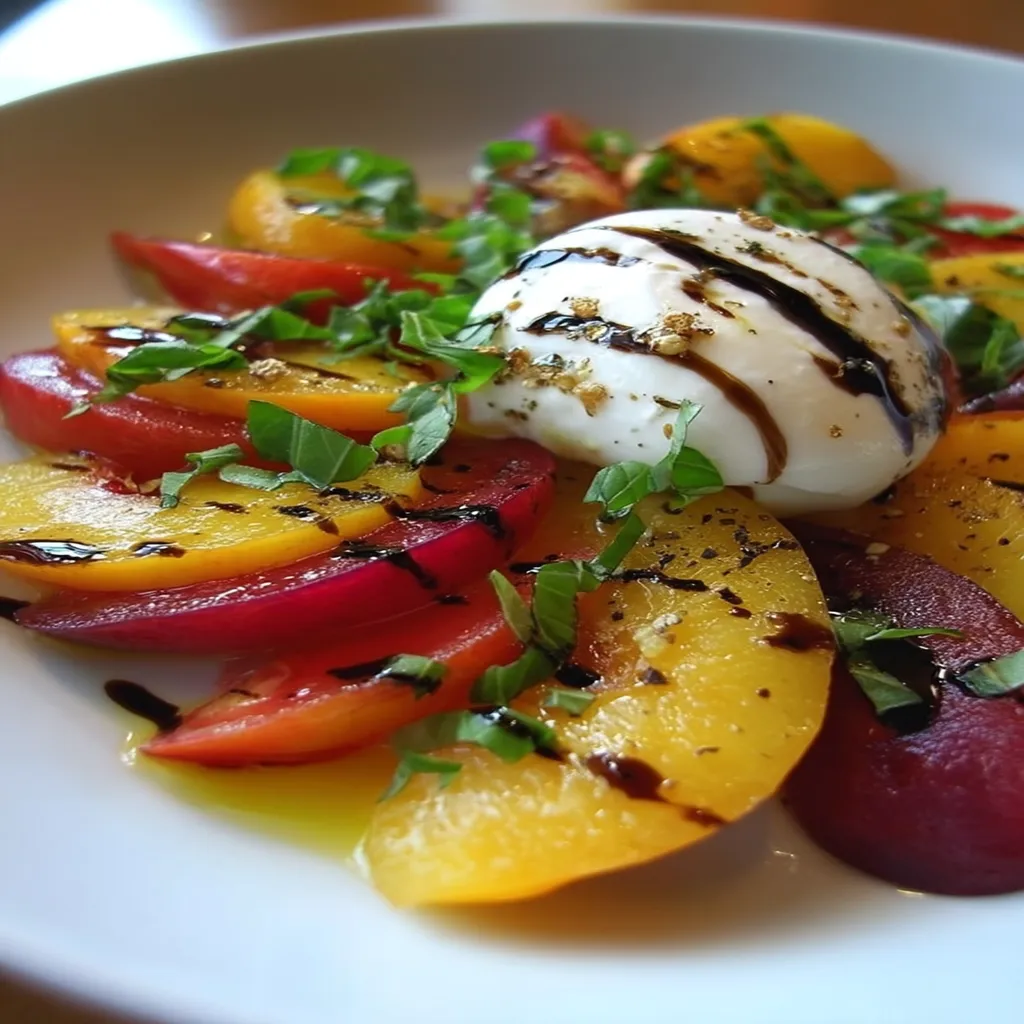 Peach Caprese Salad with Burrata recipe step-by-step guide