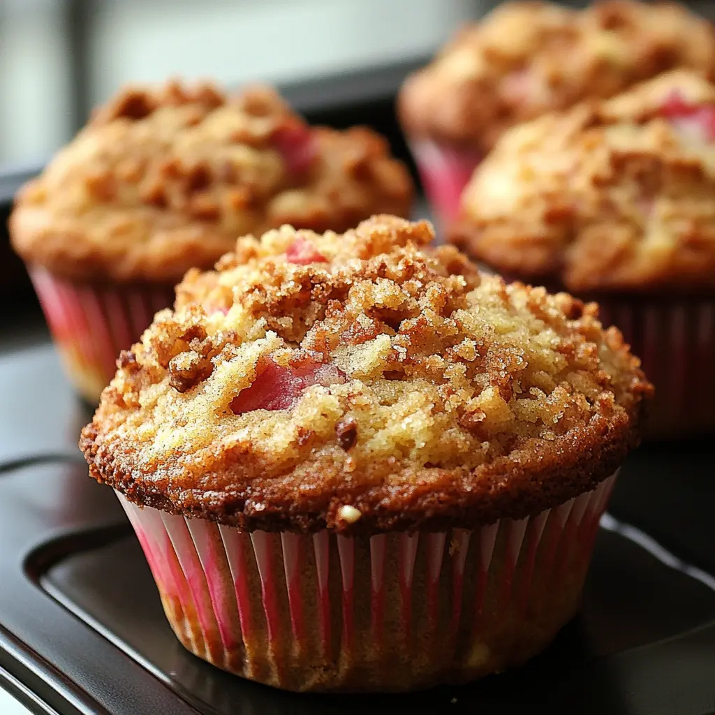 Rhubarb Coffee Cake Muffins