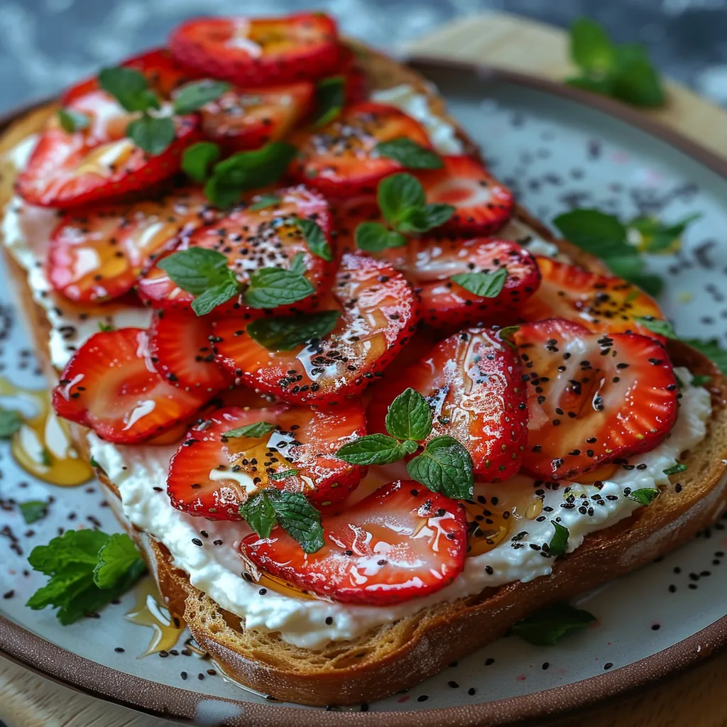 Roasted Strawberry Whipped Ricotta Toast Roasted Strawberry Whipped Ricotta Toast